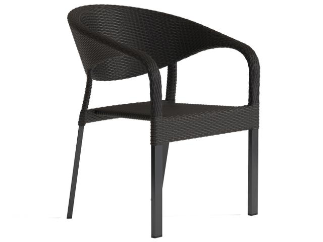 Montara Woven Stackable Dining Arm Chair in Titan Bronze