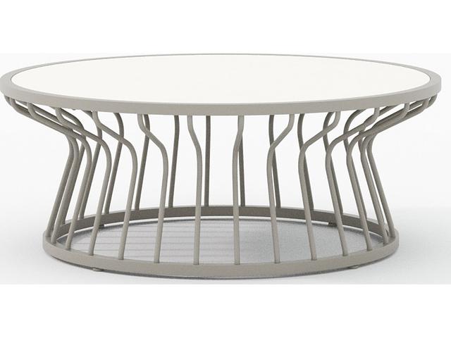 Kali 42-Inch Round Aluminum Coffee Table