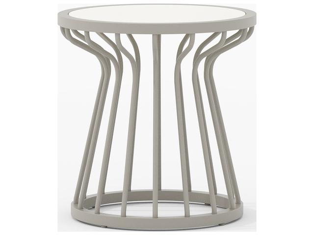 Kali 20-Inch Round Aluminum End Table