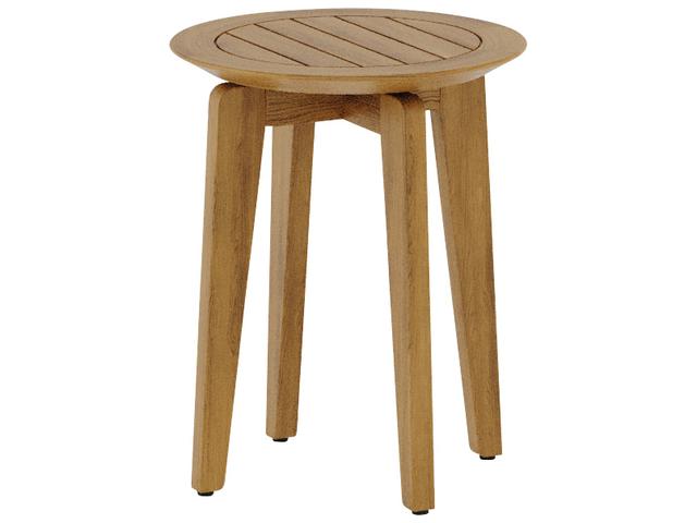 Platon 16 Inch Teak Round Side Table