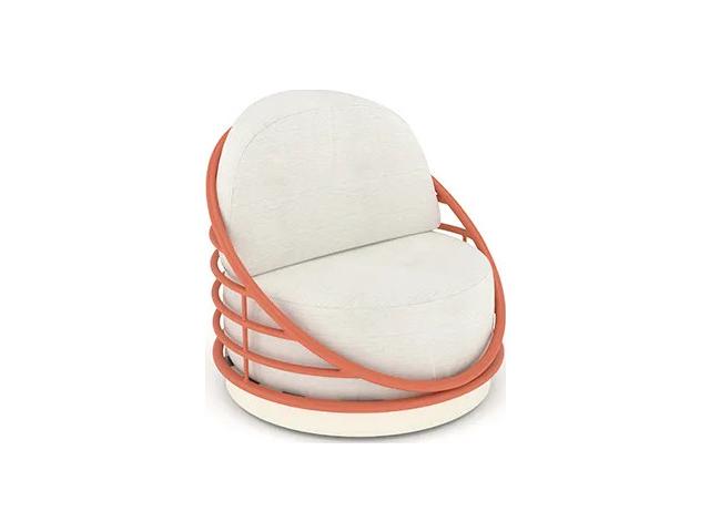 Orbit Cushion Aluminum Swivel Lounge Chair