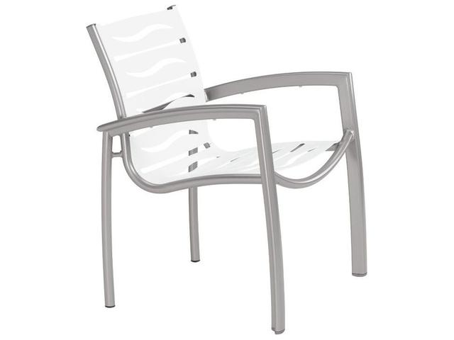 South Beach Wave Aluminum Dining Arm Chair