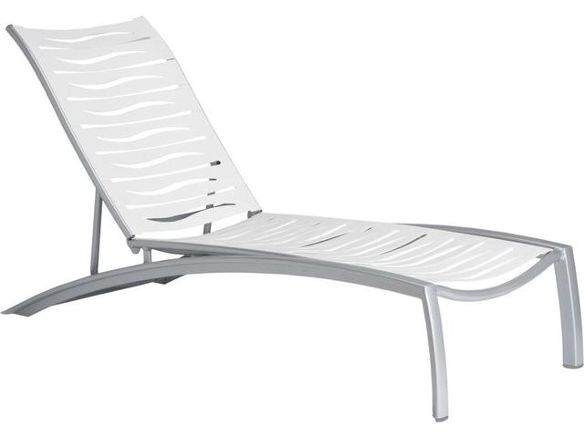South Beach Wave Aluminum Armless Chaise Lounge