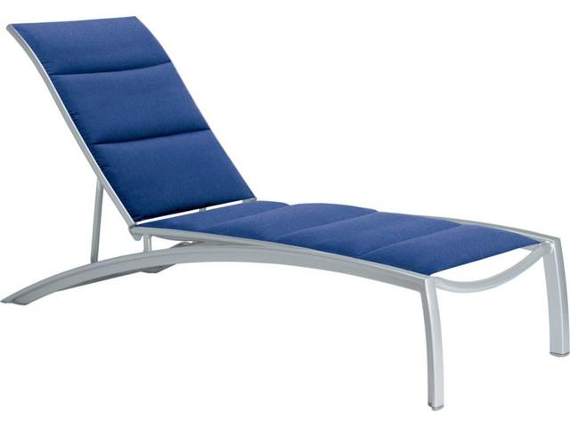 South Beach Padded Sling Aluminum Chaise Lounge