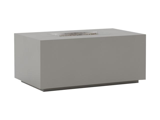 Huntington 50-Inch Rectangular Fire Pit Table with Concrete Coating
