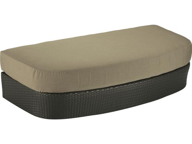 Evo 60 Inch Woven Wicker Patio Ottoman