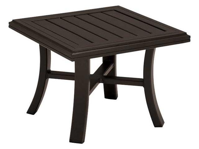 Banchetto 24-Inch Square Slat Aluminum Tea Table