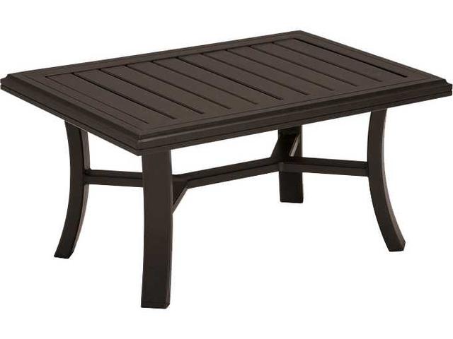Banchetto 36 x 24 Inch Rectangular Slat Aluminum Coffee Table