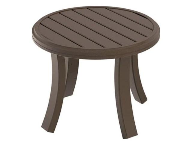 Banchetto Slat Aluminum Round Tea Table