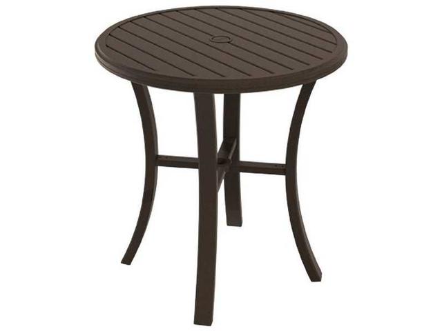 Banchetto 36-Inch Round Slat Aluminum Bar Table