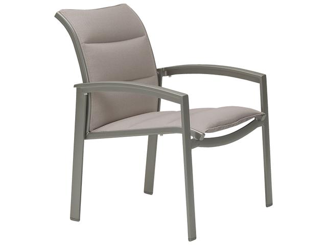 Elance Padded Sling Aluminum Dining Arm Chair
