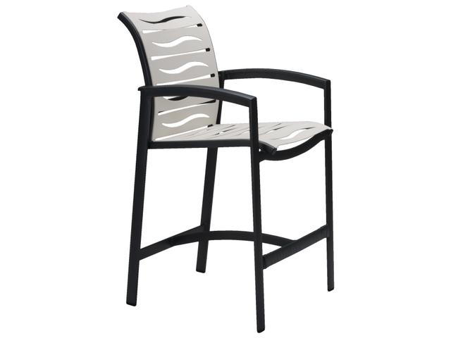 Elance EZ SPAN Wave Segment Aluminum Bar Stool