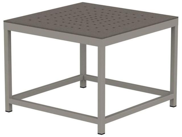 Cabana Club 24-Inch Square Patterned Aluminum End Table