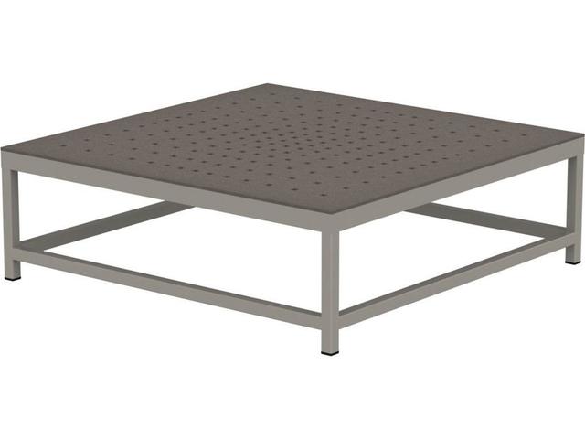 Cabana Club 34-Inch Square Patterned Aluminum Coffee Table