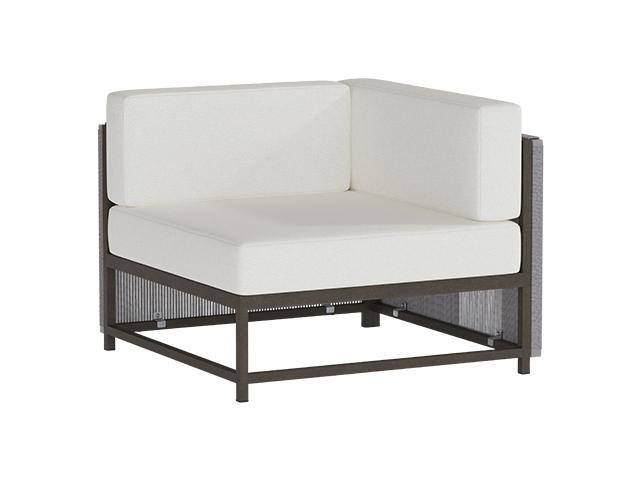 Cabana Club Rope Aluminum Corner Lounge Chair