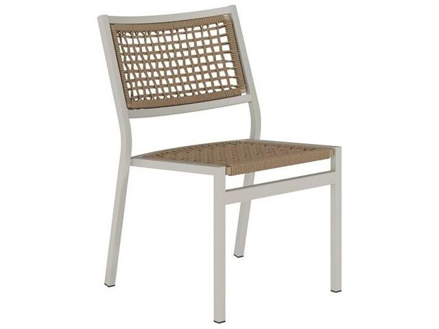 Cabana Club Rope Aluminum Stackable Dining Side Chair
