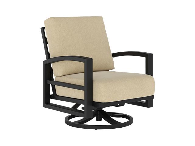 Lakeside Cushion Aluminum Swivel Lounge Chair
