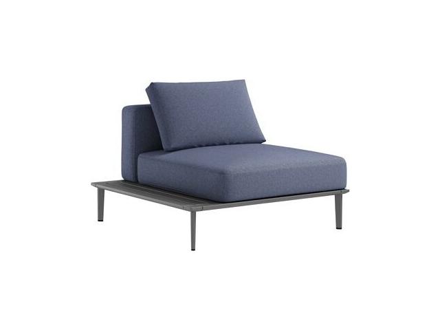 Platform Cushion Aluminum Right Table Modular Lounge Chair