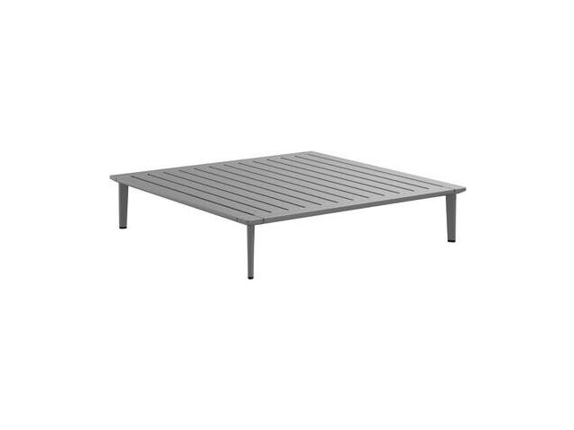 Platform 40-Inch Square Aluminum Coffee Table