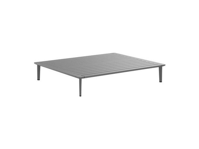 Platform 48-Inch x 40-Inch Aluminum Rectangular Coffee Table