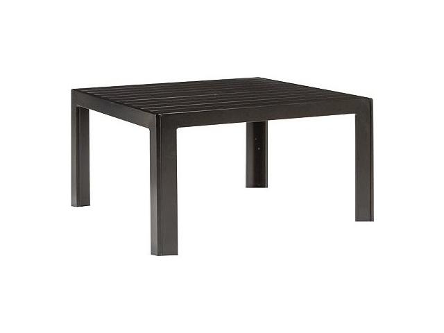 Aluminum Slat 36 Inch Square Coffee Table