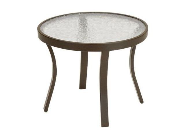 Acrylic Cast Aluminum 20-Inch Round Tea Table