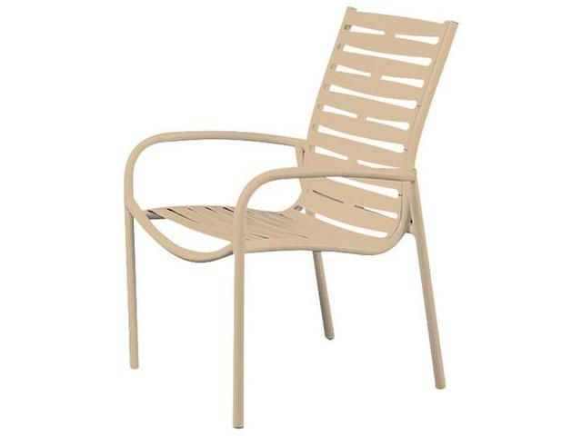 Millennia Ribbon Segment Aluminum Stackable Dining Arm Chair