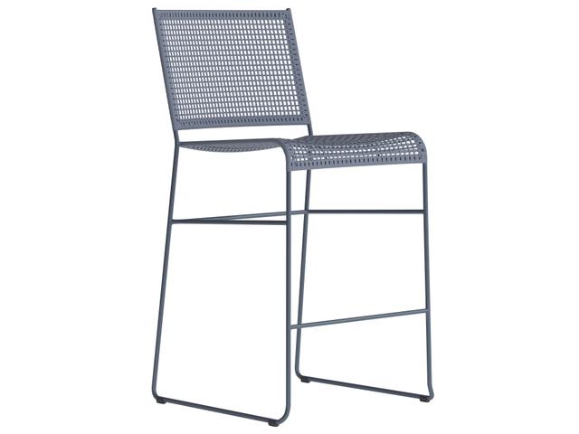 Bayfront Aluminum Rope Armless Bar Stool