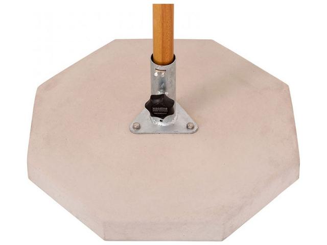 66 lb Hexagonal Concrete Umbrella Base with Stainless Steel Tube