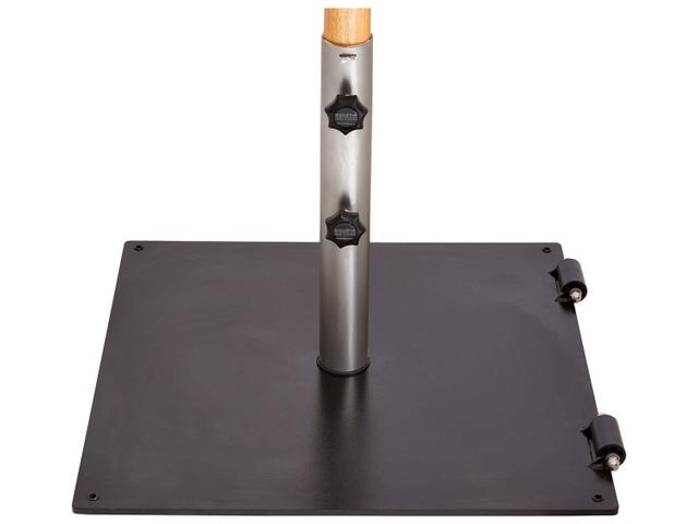Square Metal Umbrella Base with Wheels and Stainless Steel Tube