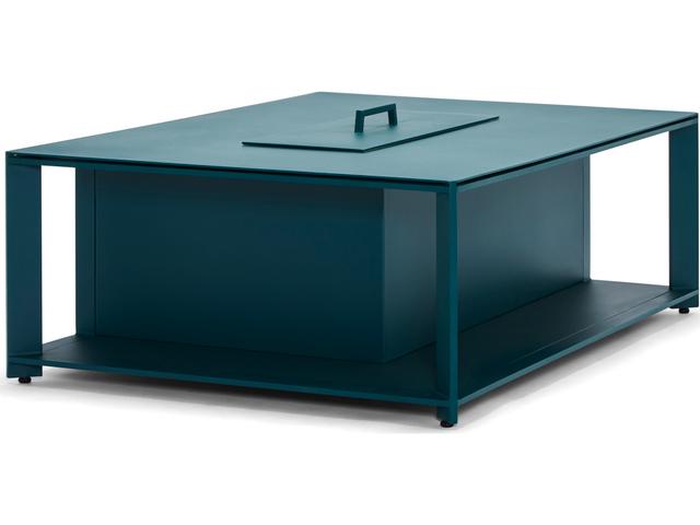 Essence Aluminum Shelf Style Rectangular Coffee Height Table
