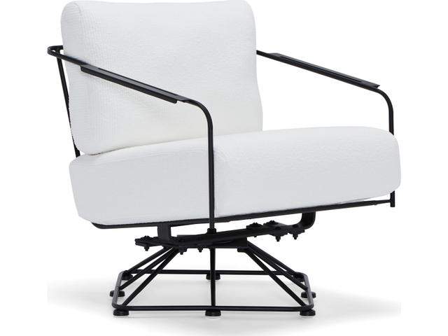 Reed Steel Swivel Outdoor Patio Lounge Chair