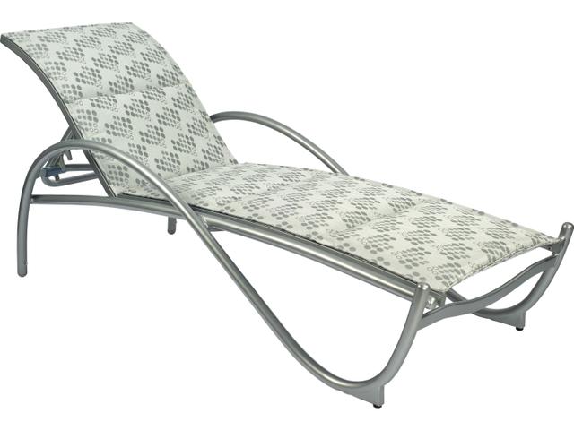 Tribeca Padded Sling Aluminum Adjustable Chaise Lounge