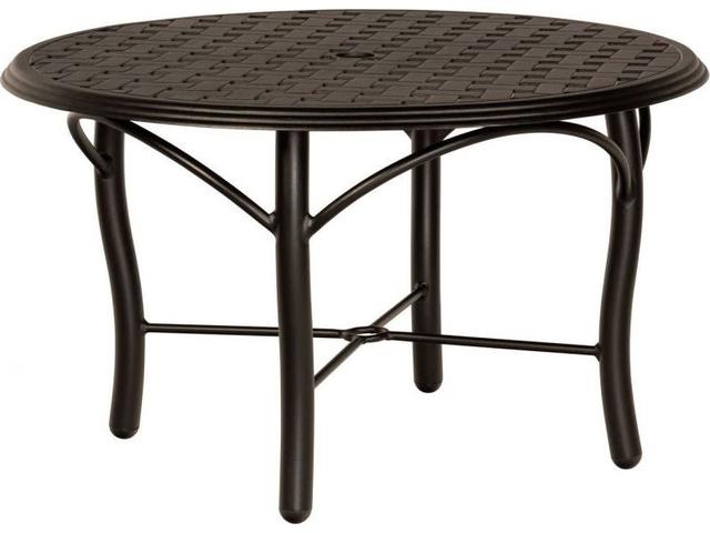 Thatch Round Outdoor Coffee Table with Umbrella Hole