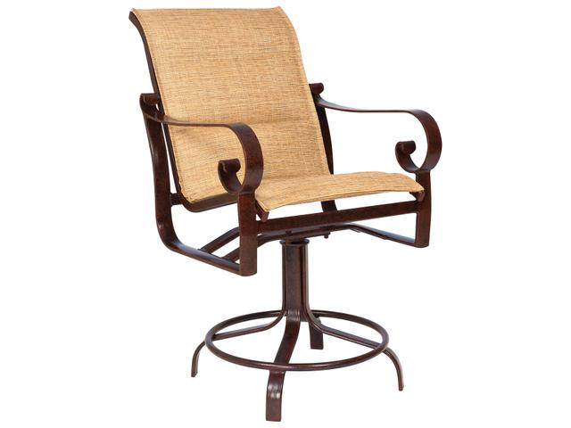 Belden Padded Sling Aluminum Swivel Counter Stool
