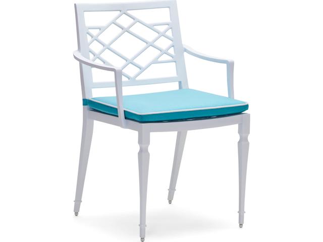 Tuoro Cast Aluminum Dining Arm Chair by Alexa Hampton