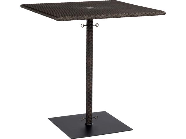Whitecraft 36-Inch Square Wicker Bar Height Umbrella Table