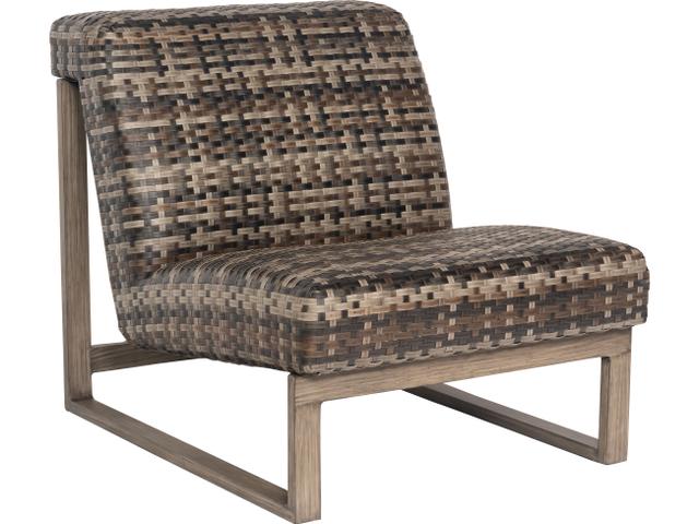 Reunion Modular Armless Lounge Chair in Mixed Brown Calico