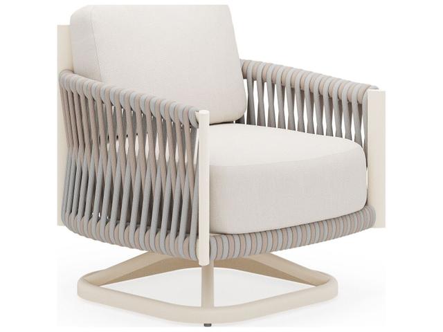 Eve Aluminum Rope Swivel Rocking Lounge Chair