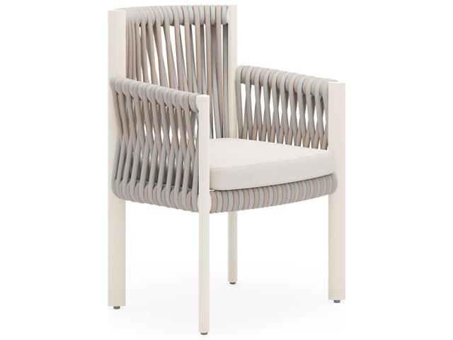 Eve Aluminum Rope Dining Armchair with Cushion