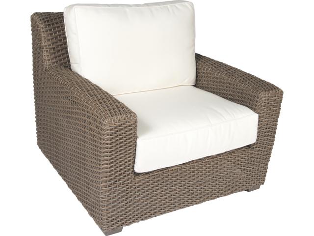 Whitecraft Augusta Wicker Lounge Chair in Aged Teak