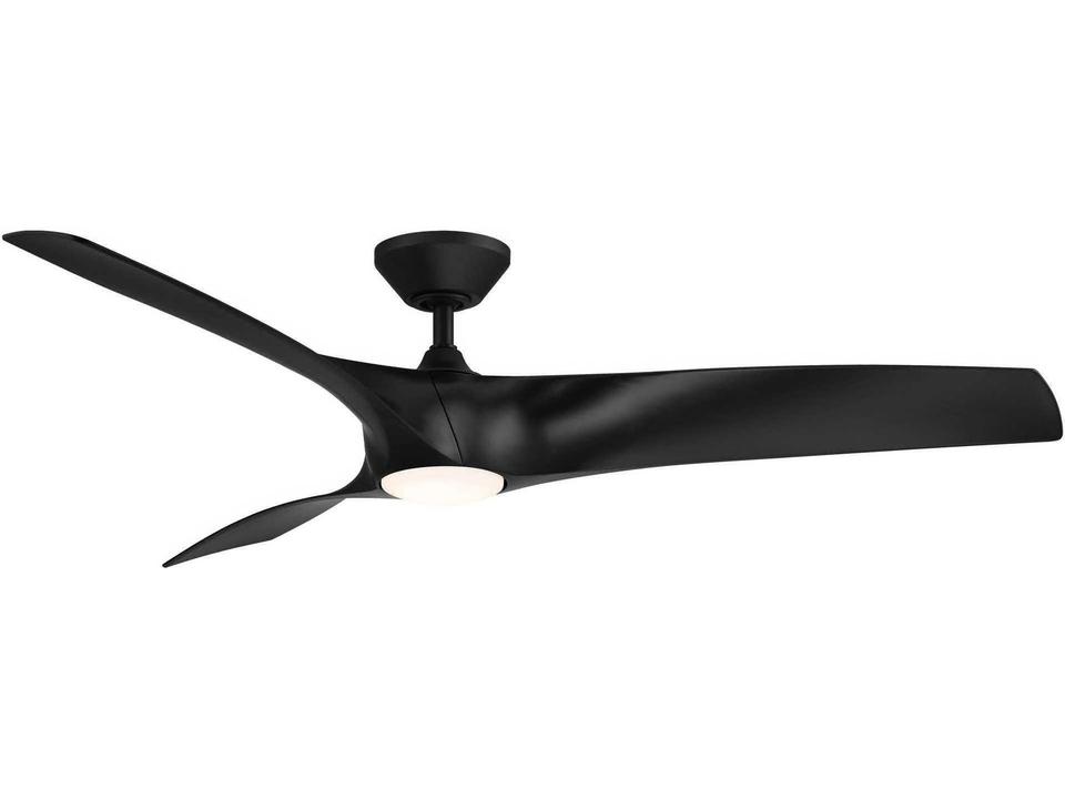 Zephyr 62 Inch Smart Ceiling Fan with LED Light Matte Black