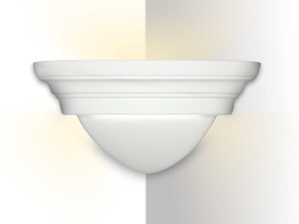 Lighting Majorca Corner Sconce in Bisque Kiln-Fired Ceramic
