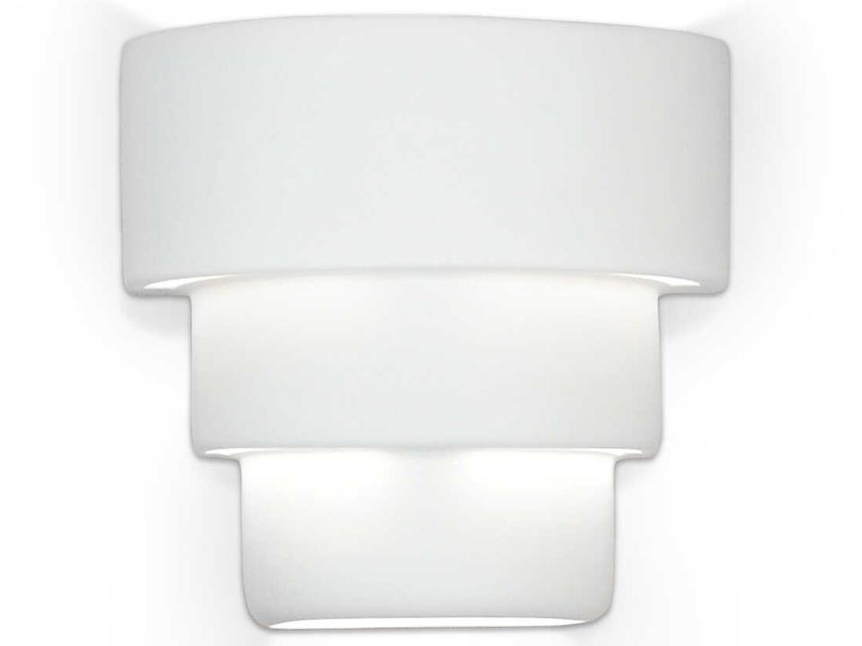 Santa Cruz 1-Light White Wall Sconce