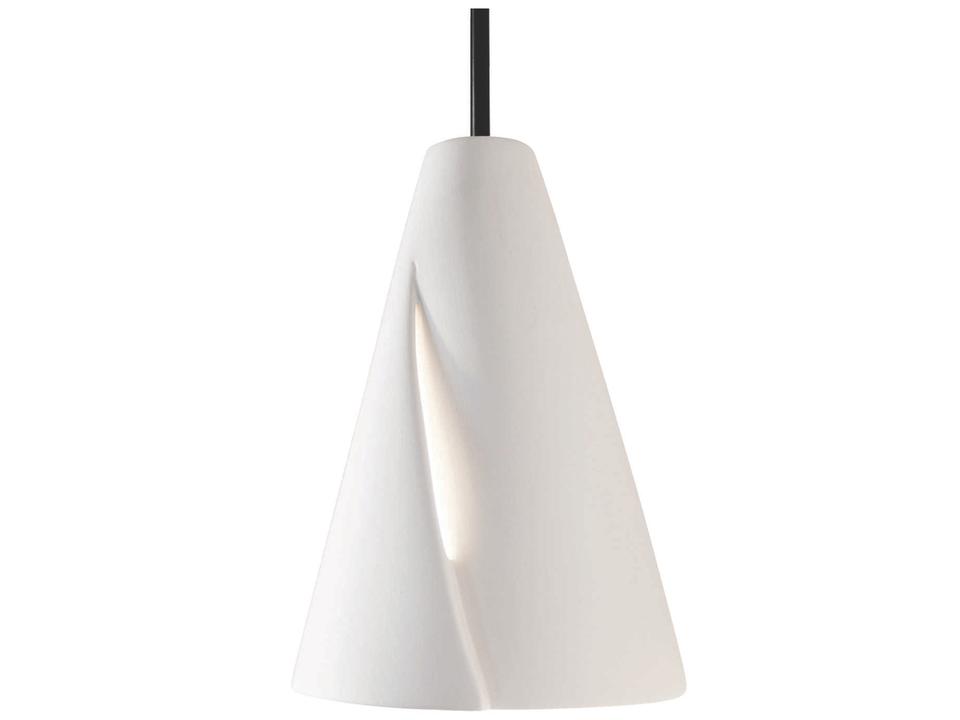 Whirl 1-Light Bisque Ceramic LED Mini Pendant