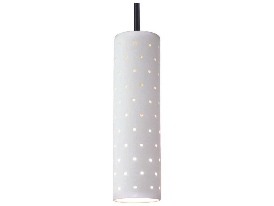 Stellar 1-Light White LED Cylinder Mini Pendant