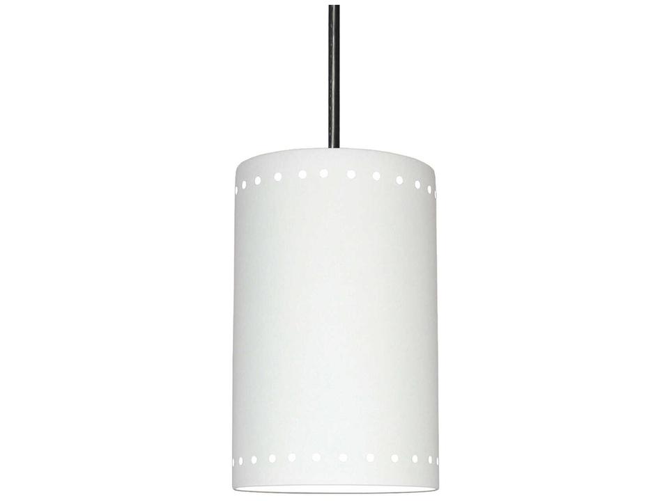 Delos 1-Light White Cylinder Mini Pendant