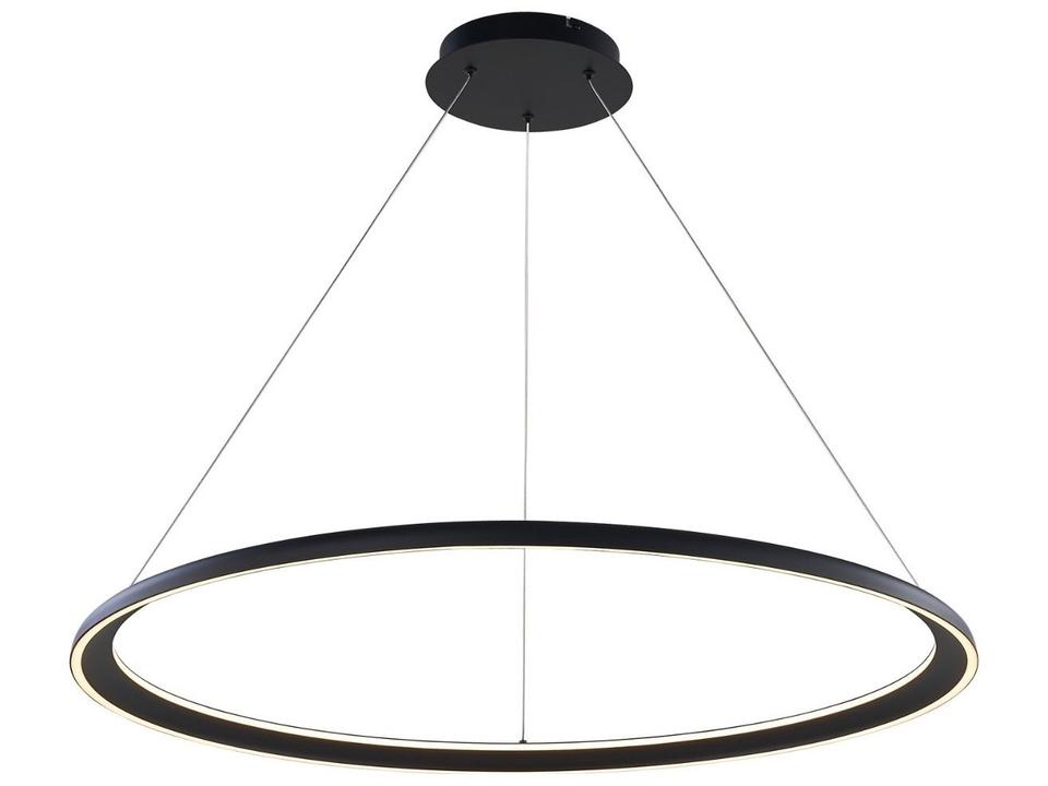 Saturn 2-Lights 36'' Matte Black Dual Illuminated Ring Pendant