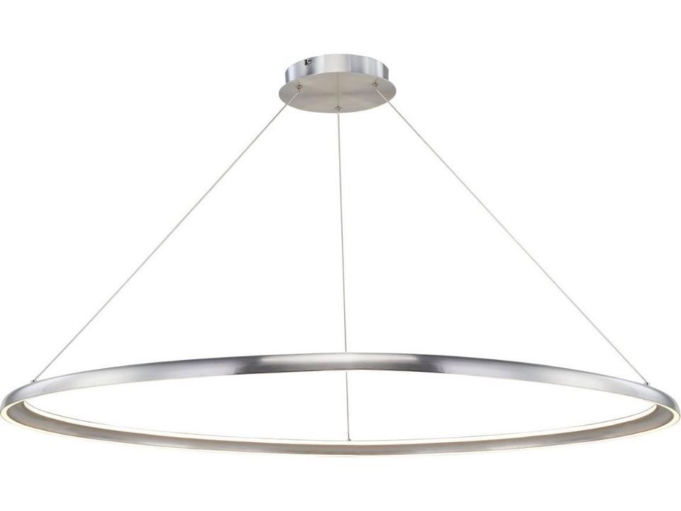 Saturn 2-Lights 48'' Brushed Aluminum Dual Illuminated Ring Pendant