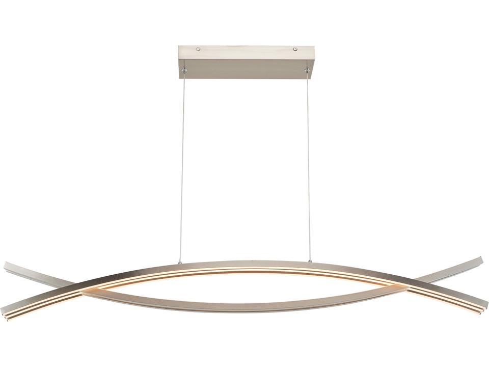 Wishbone Crossed Frame Pendant Light in Brushed Nickel